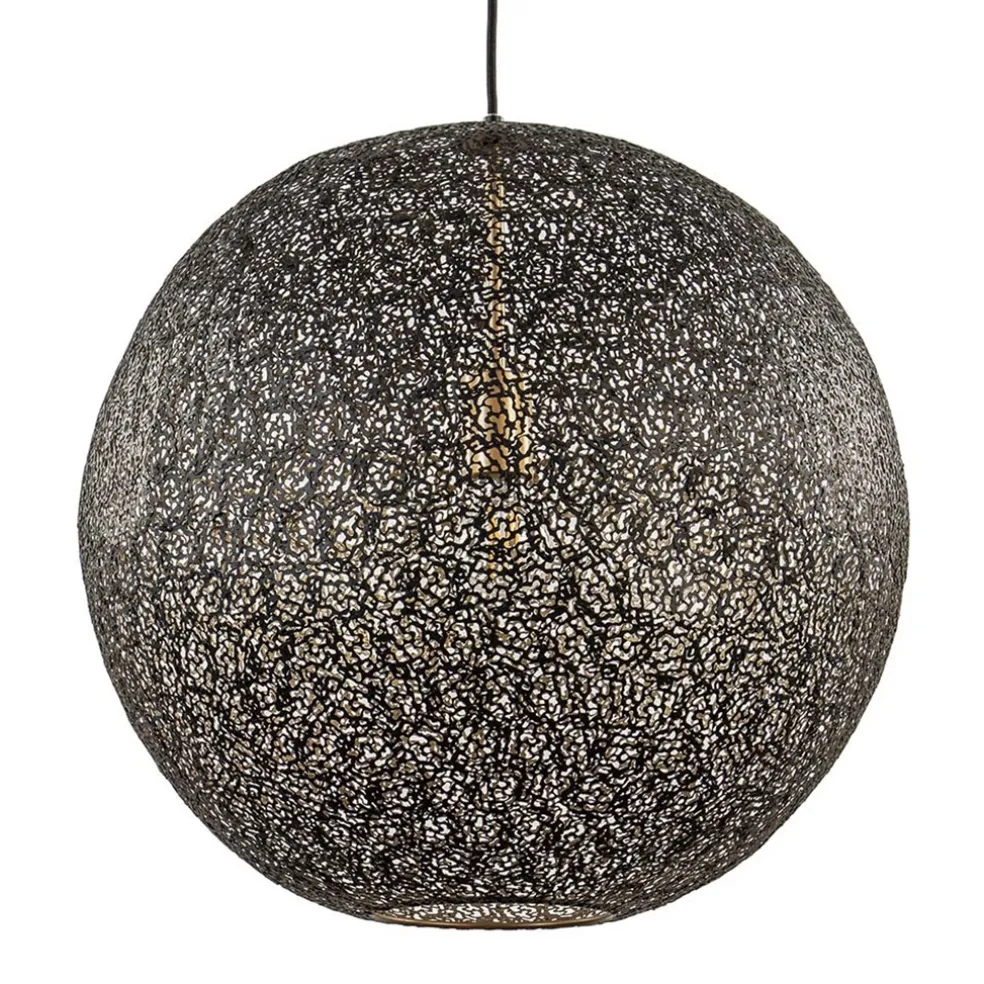 Hanglamp Oronero bol zwart/goud 50cm