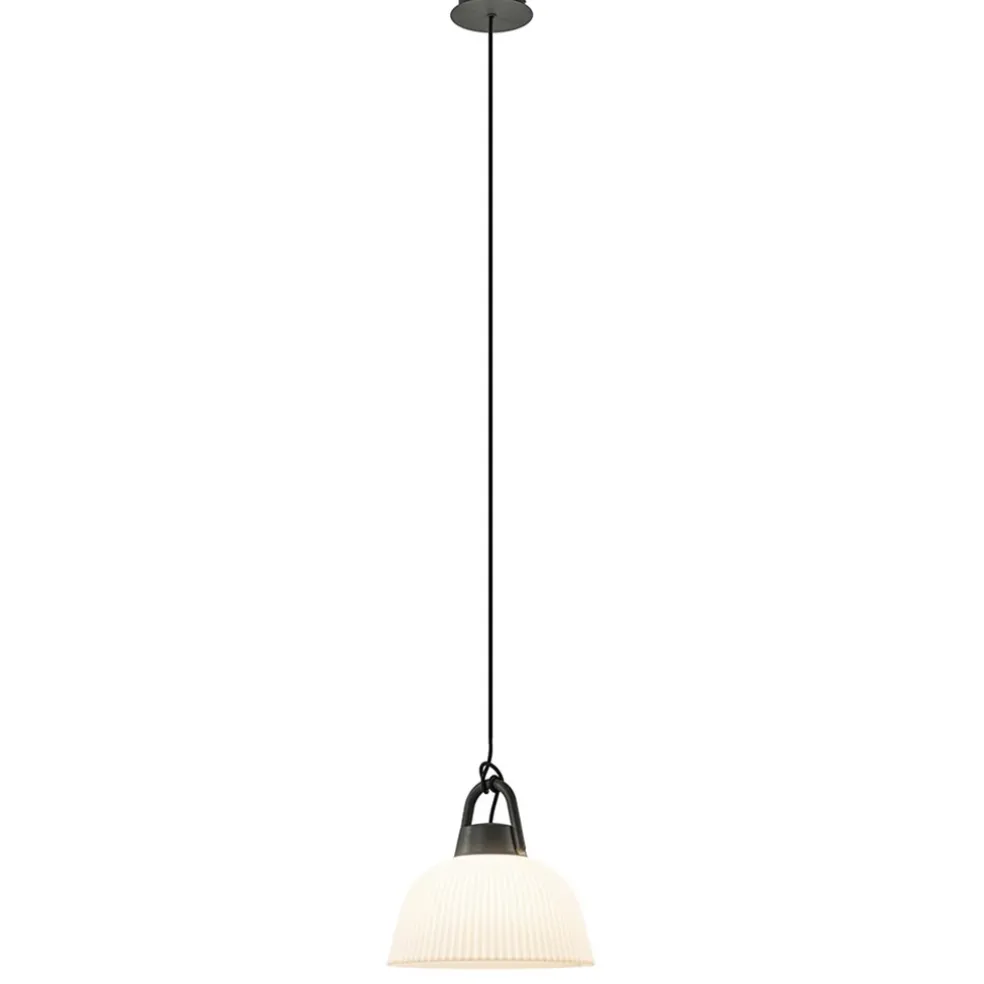 Hanglamp outdoor antraciet met wit IP65