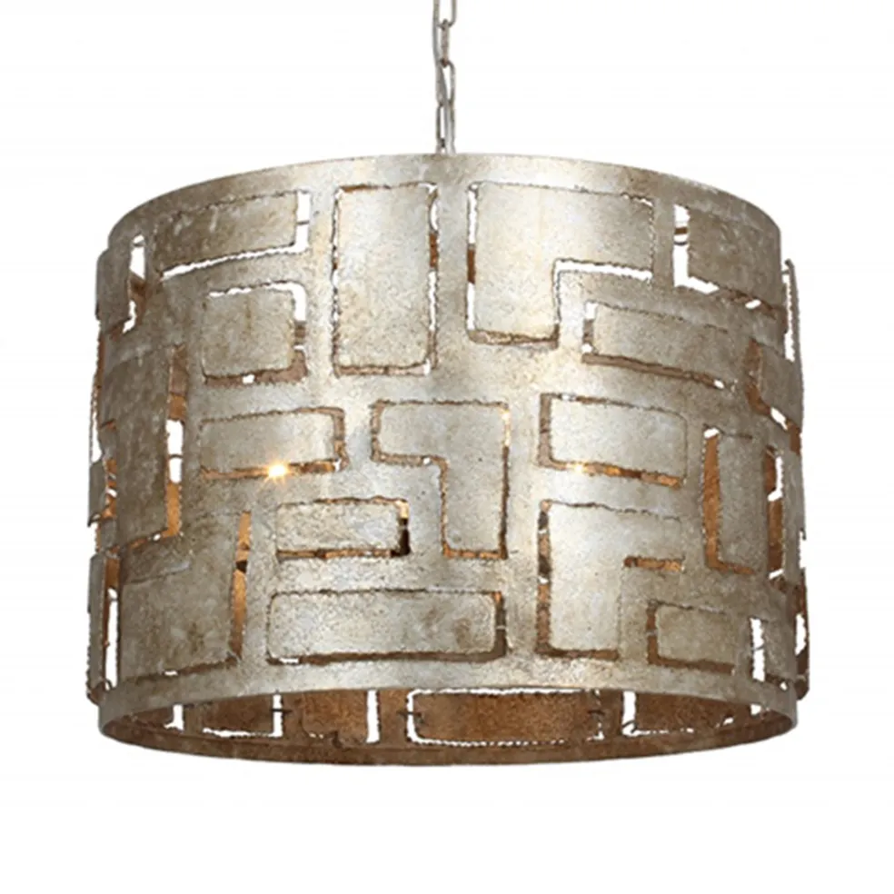 Hanglamp Pablo cil 55cm ambacht.zilver