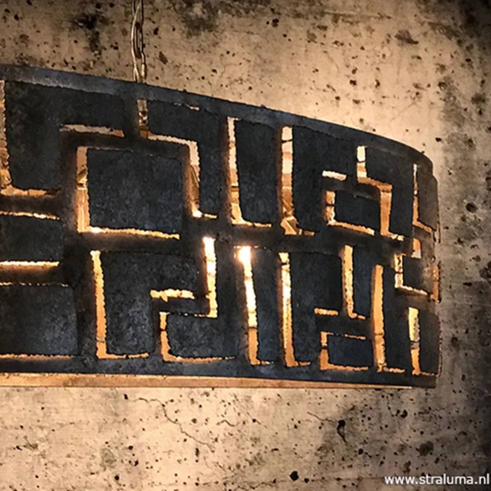 Hanglamp Pablo ovaal ambachtelijk zilver