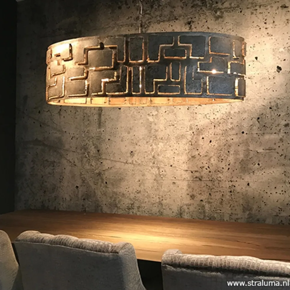 Hanglamp Pablo ovaal ambachtelijk zilver