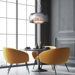 Hanglamp Pearl Raindrops smokey glas