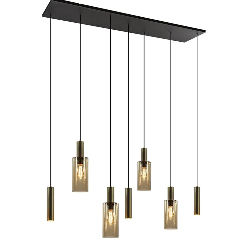 Hanglamp Perugia 7L brons/zwart