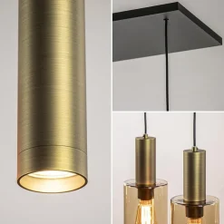 Hanglamp Perugia 7L brons/zwart