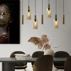 Hanglamp Perugia 7L brons/zwart