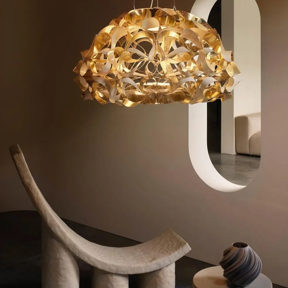Hanglamp Quantica 74cm gold/white