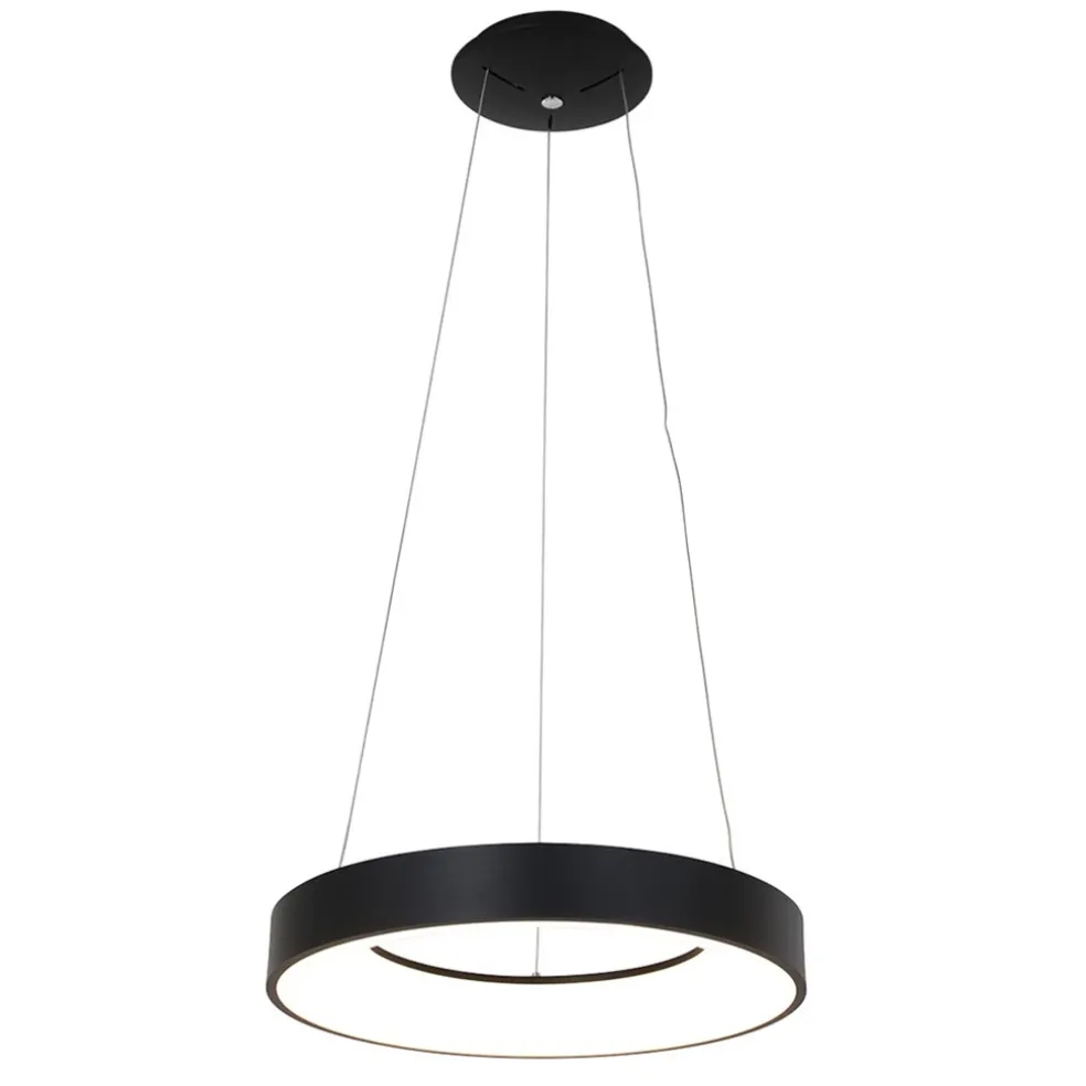 Hanglamp Ringlede zwart 48cm