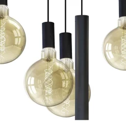 Hanglamp Riva ovaal 8L zwart