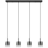 Hanglamp Salerno 4L zwart/gradient smoke