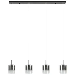 Hanglamp Salerno 4L zwart/gradient smoke
