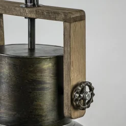 Hanglamp Shelly industrieel bruin/hout