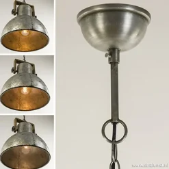 Hanglamp Shelly industrieel zink/hout