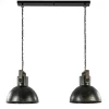 Hanglamp Shelly 2-lichts brons/hout