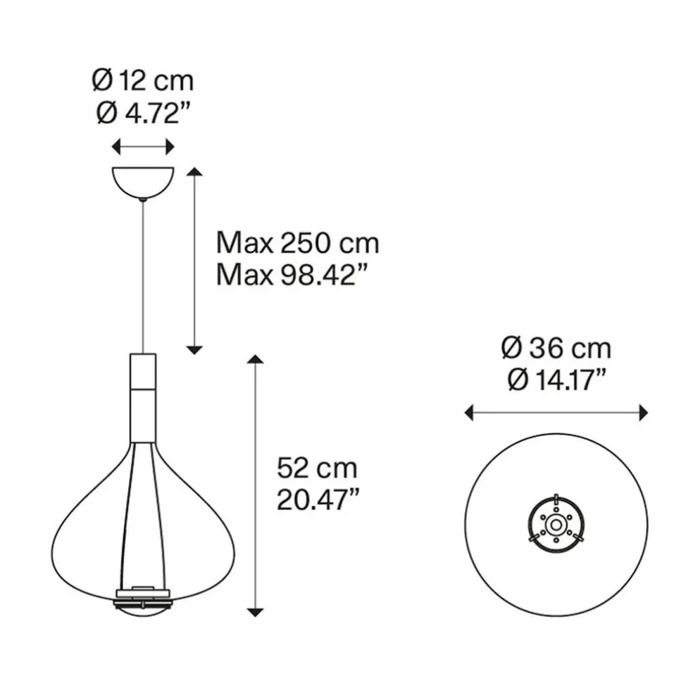 Hanglamp Sky-Fall groot brons