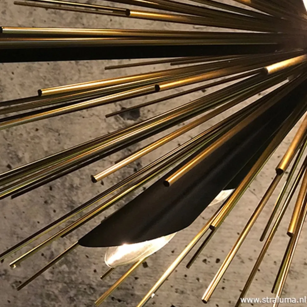 Hanglamp sprieten zwart/goud