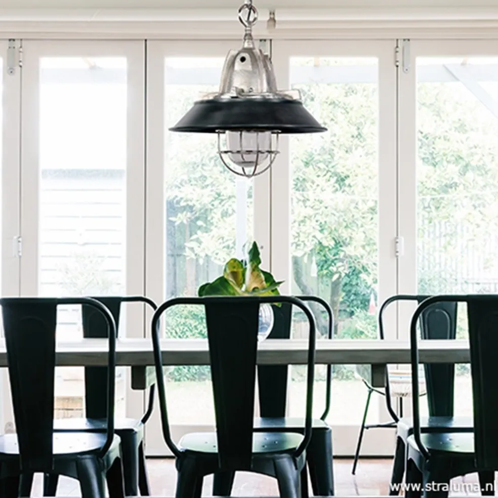 Hanglamp Tuk industrieel 41cm zwart/staal