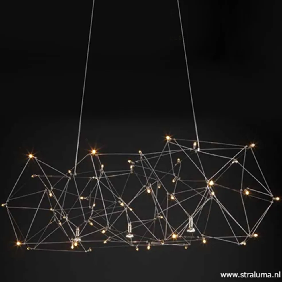 Hanglamp Universe staal 125+2x downlight