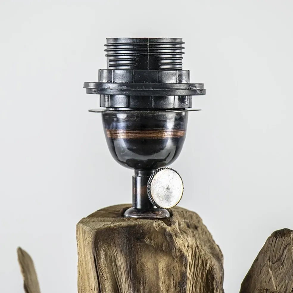 Houten lampvoet Ikal Light and Living exclusief kap