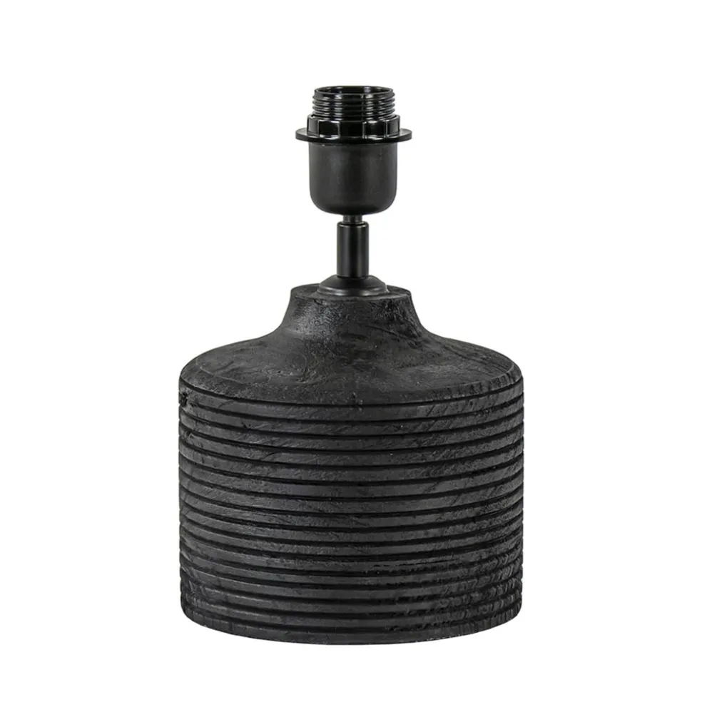 Houten lampvoet Paolu zwart exclusief kap