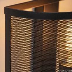 Industrieel landelijke wandlamp met gaas