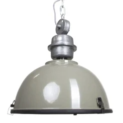 Industriele hanglamp olijf metaal Bikkel