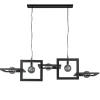 Industriële hanglamp mat zwart metalen frame