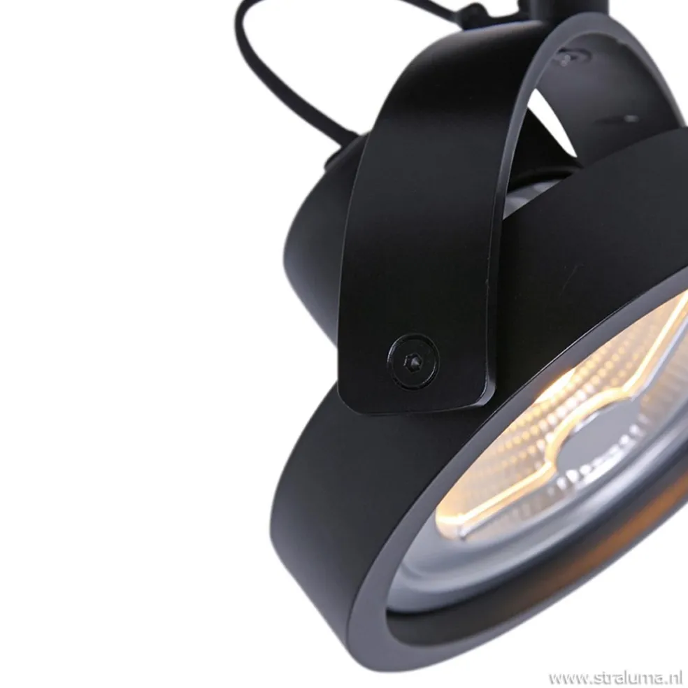 Industriële plafondspot zwart inclusief LED