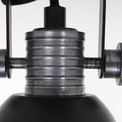 Industriële plafond/wandspot zwart inclusief LED