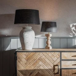 Kap Bridge zwart linnen 30x18