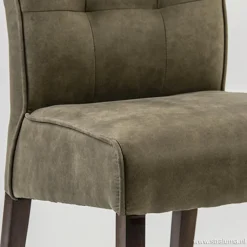 Klassiek landelijke eetkamerstoel olijf, poot koloniaal