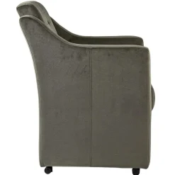 Klassiek landelijke eetkamerstoel op wieltjes