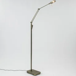 Klassieke leeslamp met dimbaar LED donker brons