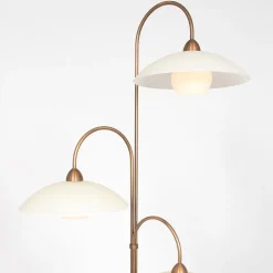 Klassieke 3-lichts vloerlamp brons inclusief LED