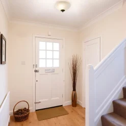 Klassieke plafondlamp gevlamd glas met brons 30 cm