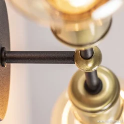 Klassieke wandlamp zwart-antiek brons