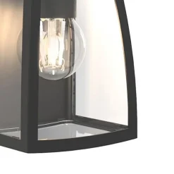 Kleine buitenlamp lantaarn wand mat zwart