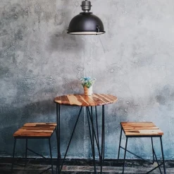 Kleine hanglamp Bikkel zwart industrieel