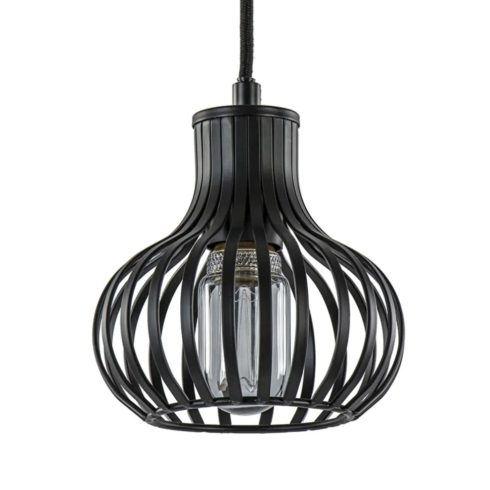 Kleine hanglamp onion mat zwart