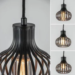 Kleine hanglamp onion mat zwart