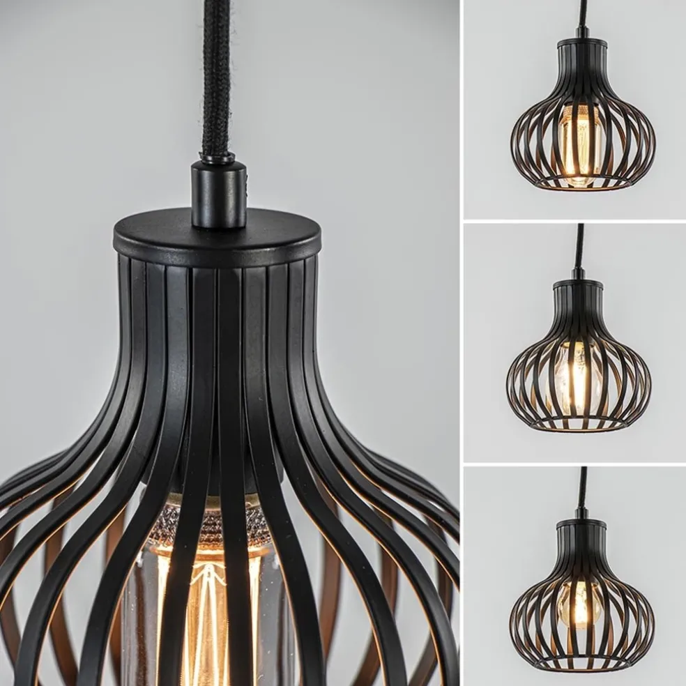 Kleine hanglamp onion mat zwart