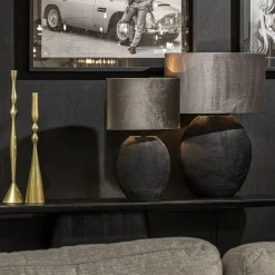 Kleine lampvoet Skeld mat zwart