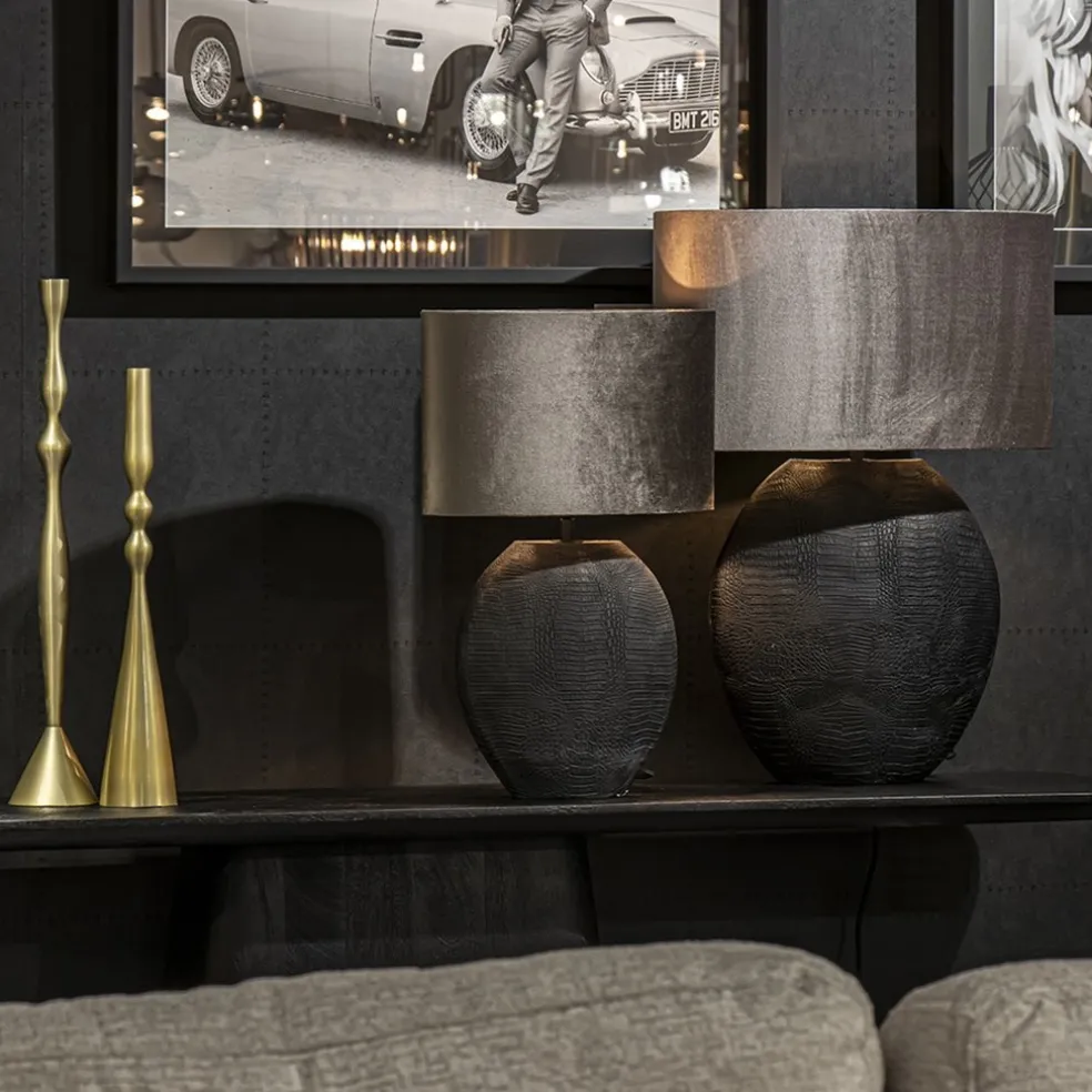 Kleine lampvoet Skeld mat zwart