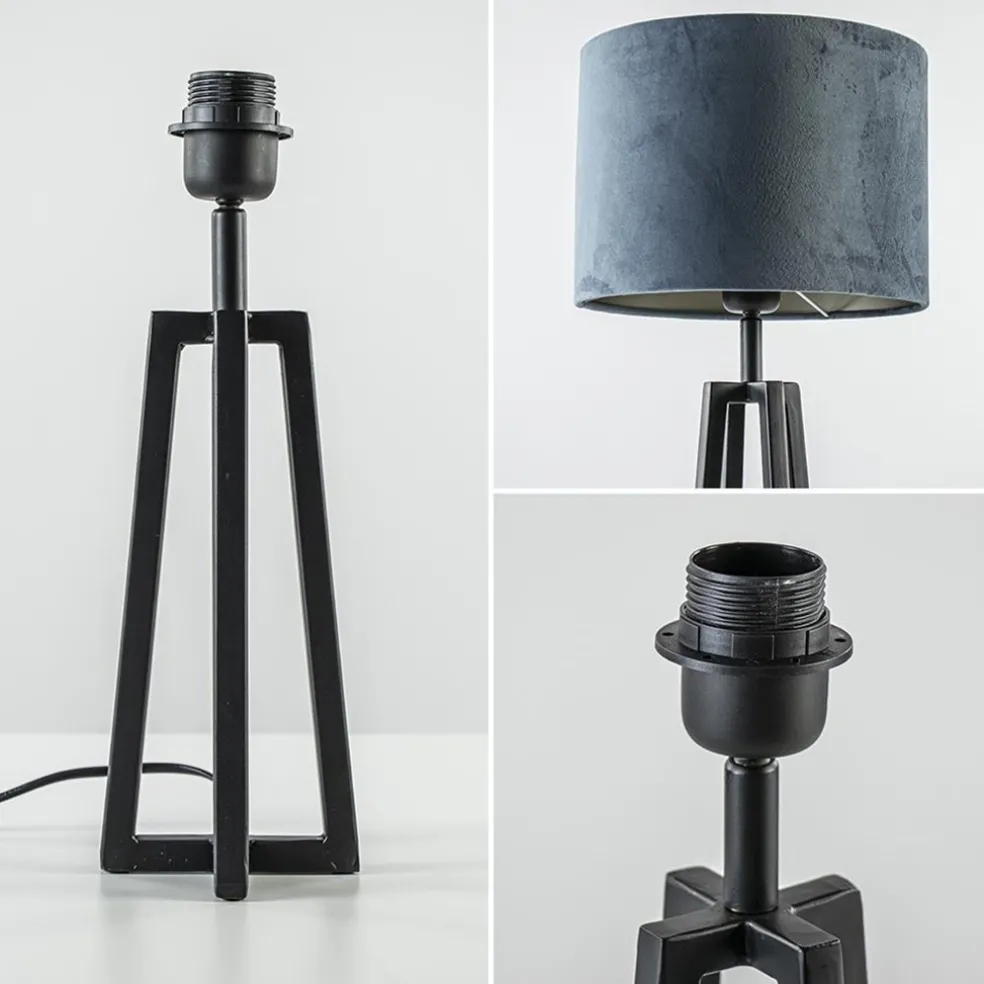 Kleine tafellamp Miley mat zwart exclusief kap