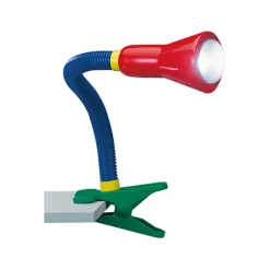 Klemlamp kinderkamer rood/blauw/groen