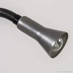 Klemplamp bureau/tafel zwart zilvergrijs