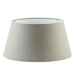 Lampenkap vlas linnen donker warm omgeslagen