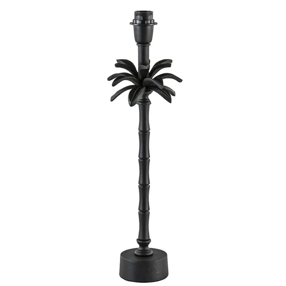 L&L lampvoet Armata mat zwarte palmboom