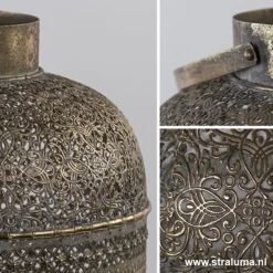 L&L tafellamp UDUPI bruin-goud Oosters