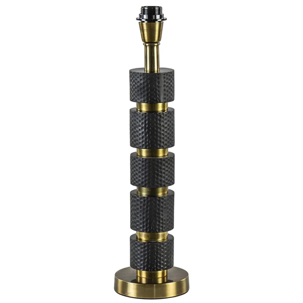 Lampvoet Azoyu zwart/brons exclusief kap