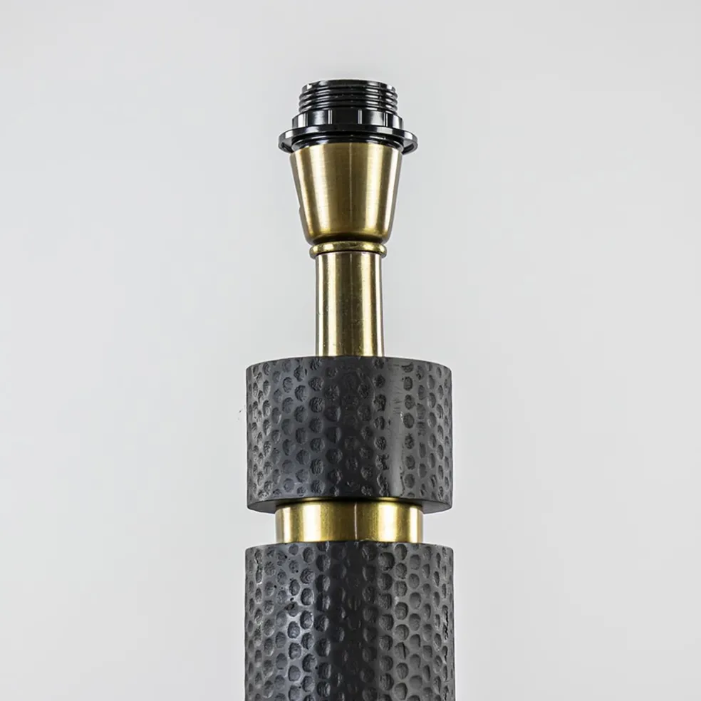 Lampvoet Azoyu zwart/brons exclusief kap